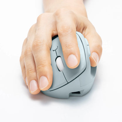 Silent Bluetooth Compact Ergonomic Mouse (Rechargeable, 5 Buttons) MA-EBBS522BL