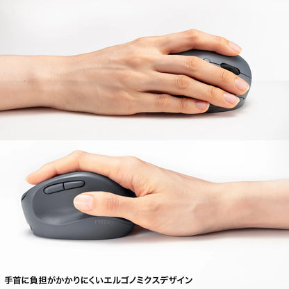 Silent Wireless Combo Compact Ergonomic Mouse (Rechargeable, 5 Buttons) MA-EWBBS522BK