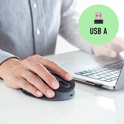 Silent Wireless Ergonomic Combo Mouse MA-EWBBS528MBK