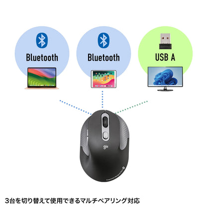 Silent Wireless Ergonomic Combo Mouse MA-EWBBS528MBK
