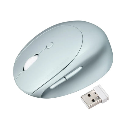 Silent Wireless Compact Ergonomic Mouse (Rechargeable, 5 Buttons) MA-EWBS522BL