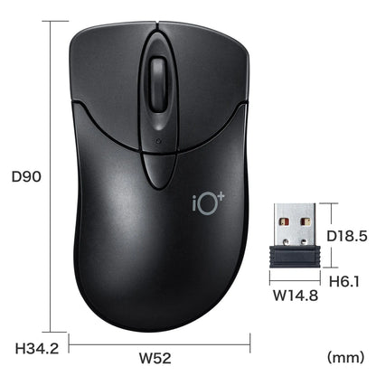 Silent Wireless Blue LED Mouse "IO Plus" MA-IPWBS302BK