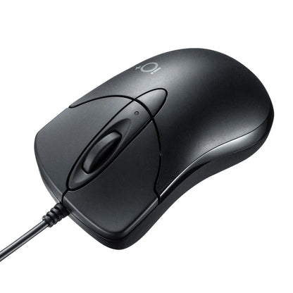 Silent wired blue LED mouse "ioplus" MA-IPYBS301BK