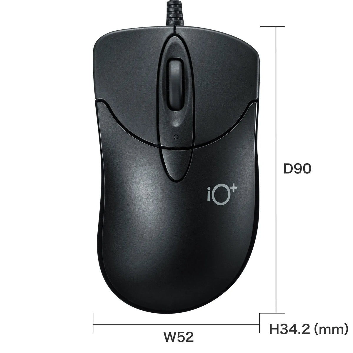 Silent wired blue LED mouse "ioplus" MA-IPYBS301BK