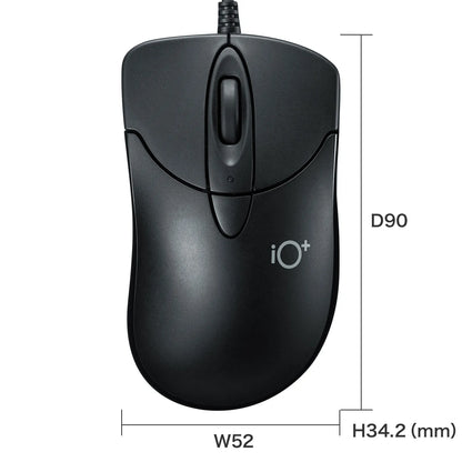 Silent wired blue LED mouse "ioplus" MA-IPYBS301BK