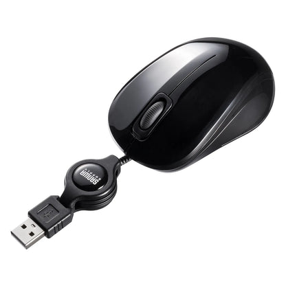 Antibacterial, silent, retractable wired blue LED mouse MA-MBSK315BK