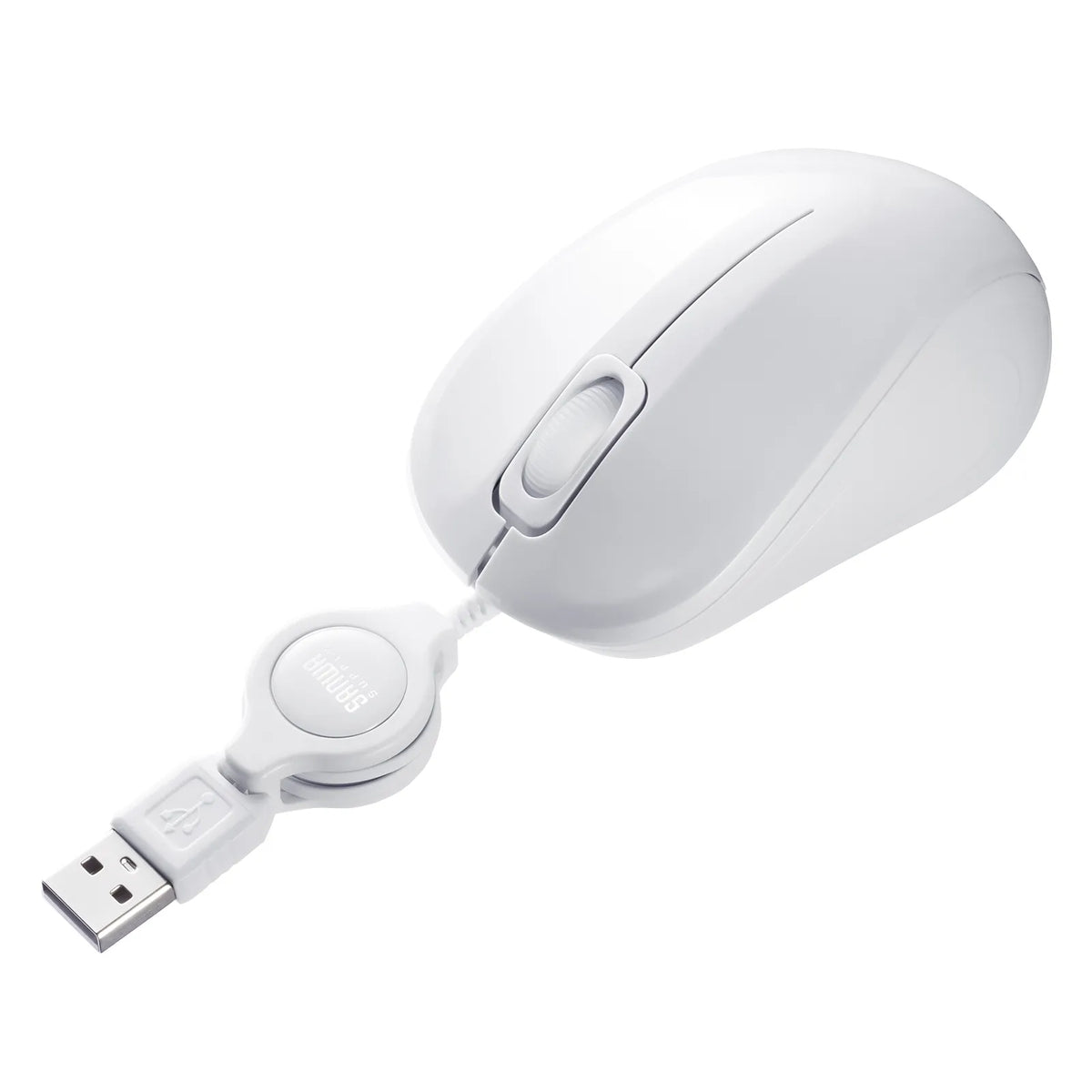 Antibacterial, silent, retractable wired blue LED mouse MA-MBSK315W