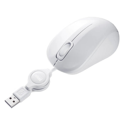 Antibacterial, silent, retractable wired blue LED mouse MA-MBSK315W