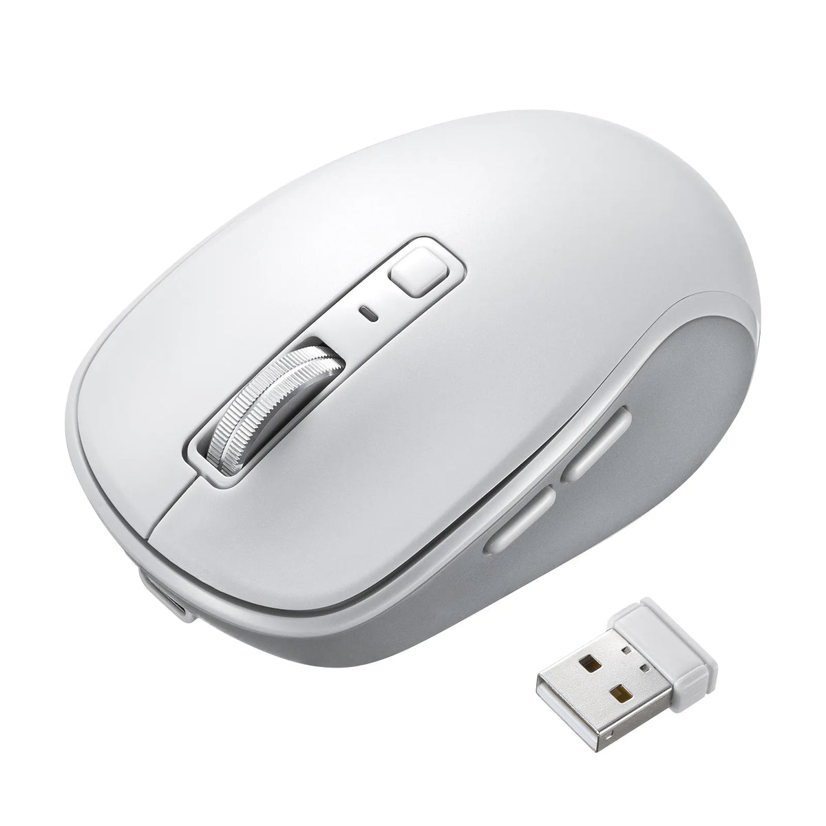 Silent Bluetooth Wireless Mouse (Rechargeable, 5 Buttons) MA-WBBS519W