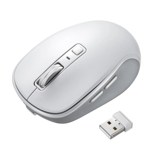 静音Bluetoothワイヤレスマウス（充電式・5ボタン） MA-WBBS519W