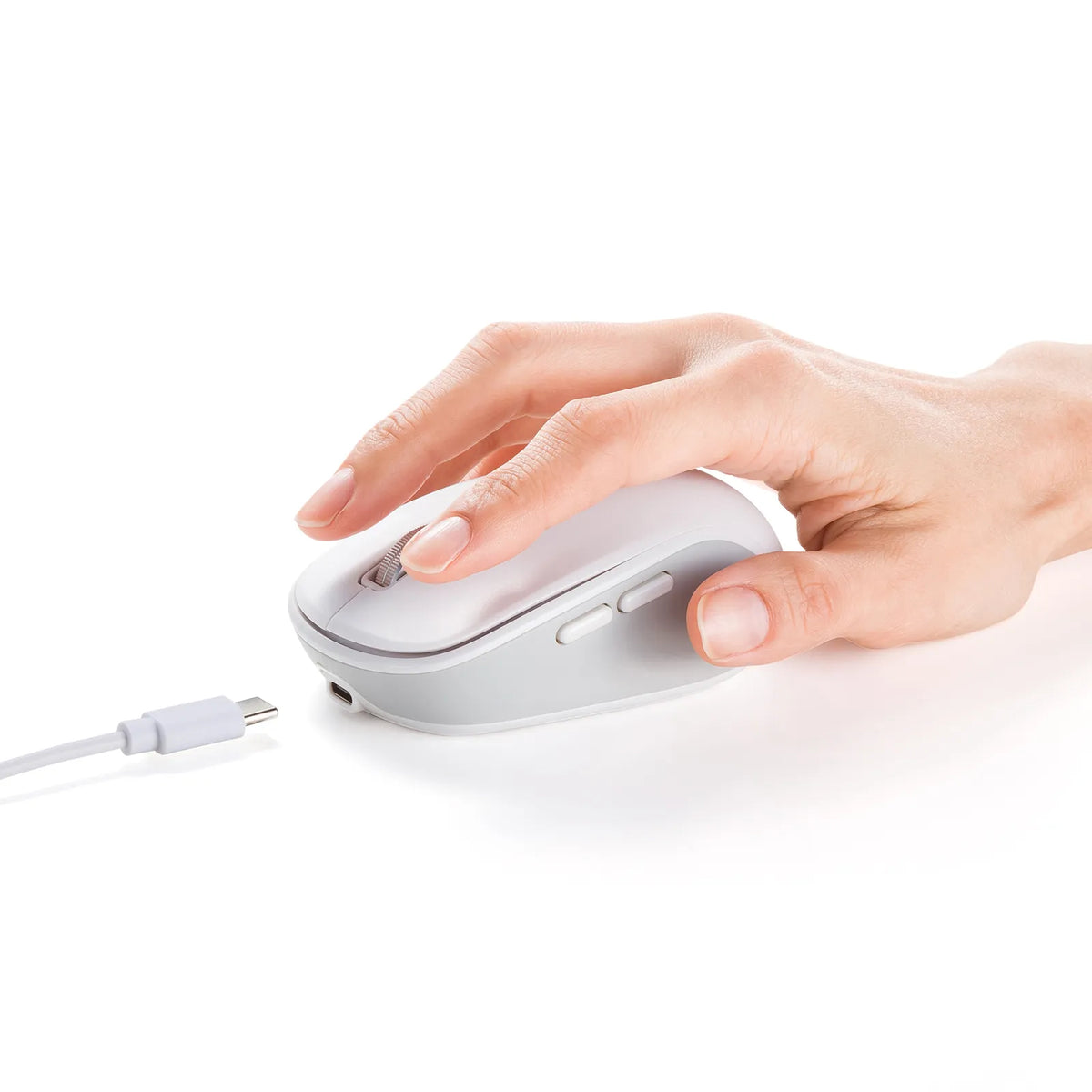 Silent Bluetooth Wireless Mouse (Rechargeable, 5 Buttons) MA-WBBS519W