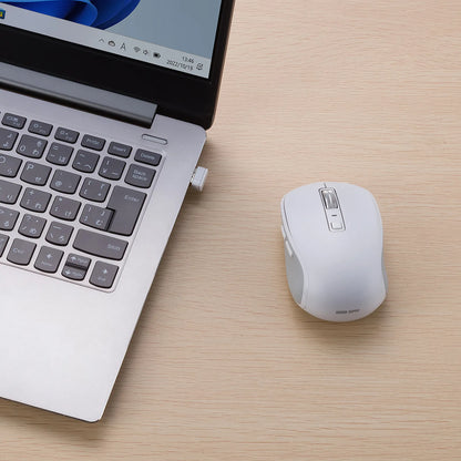 Silent Bluetooth Wireless Mouse (Rechargeable, 5 Buttons) MA-WBBS519W