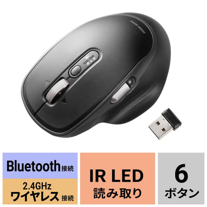 Bluetooth Wireless Mouse (with high-speed scroll, tilt wheel, and side wheel) MA-WBIRS635BK