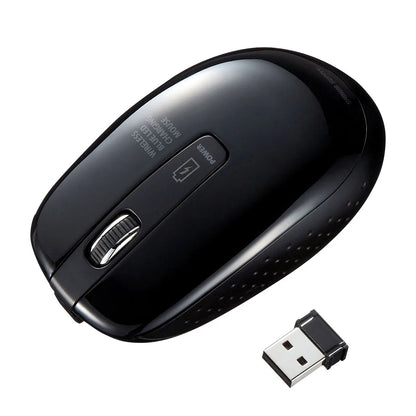 充電式ワイヤレスブルーLEDマウス MA-WBL118BK