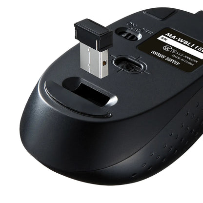 充電式ワイヤレスブルーLEDマウス MA-WBL118BK