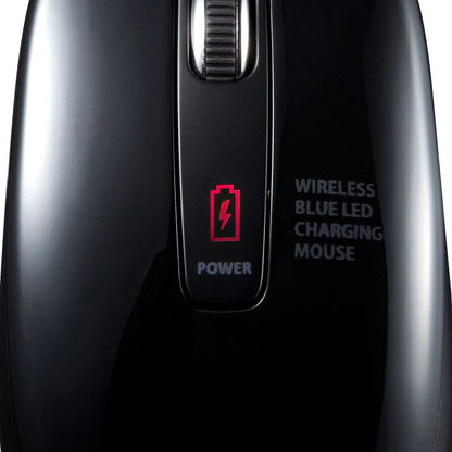充電式ワイヤレスブルーLEDマウス MA-WBL118BK