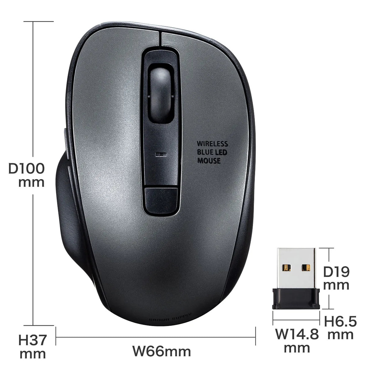 Wireless Blue LED Mouse MA-WBL134GM