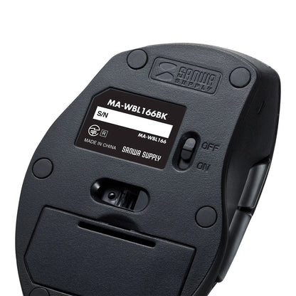 Silent Wireless Blue LED Mouse (5 Buttons) MA-WBL166BK