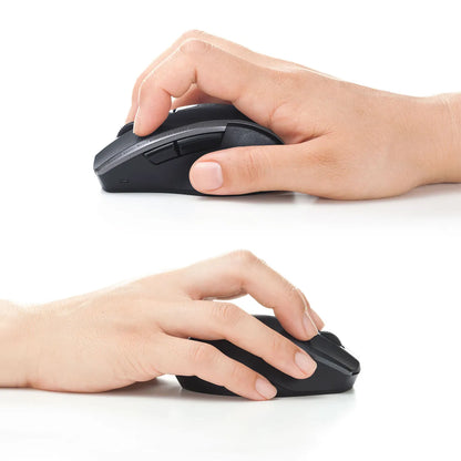 Silent Wireless Blue LED Mouse (5 Buttons) MA-WBL166BK