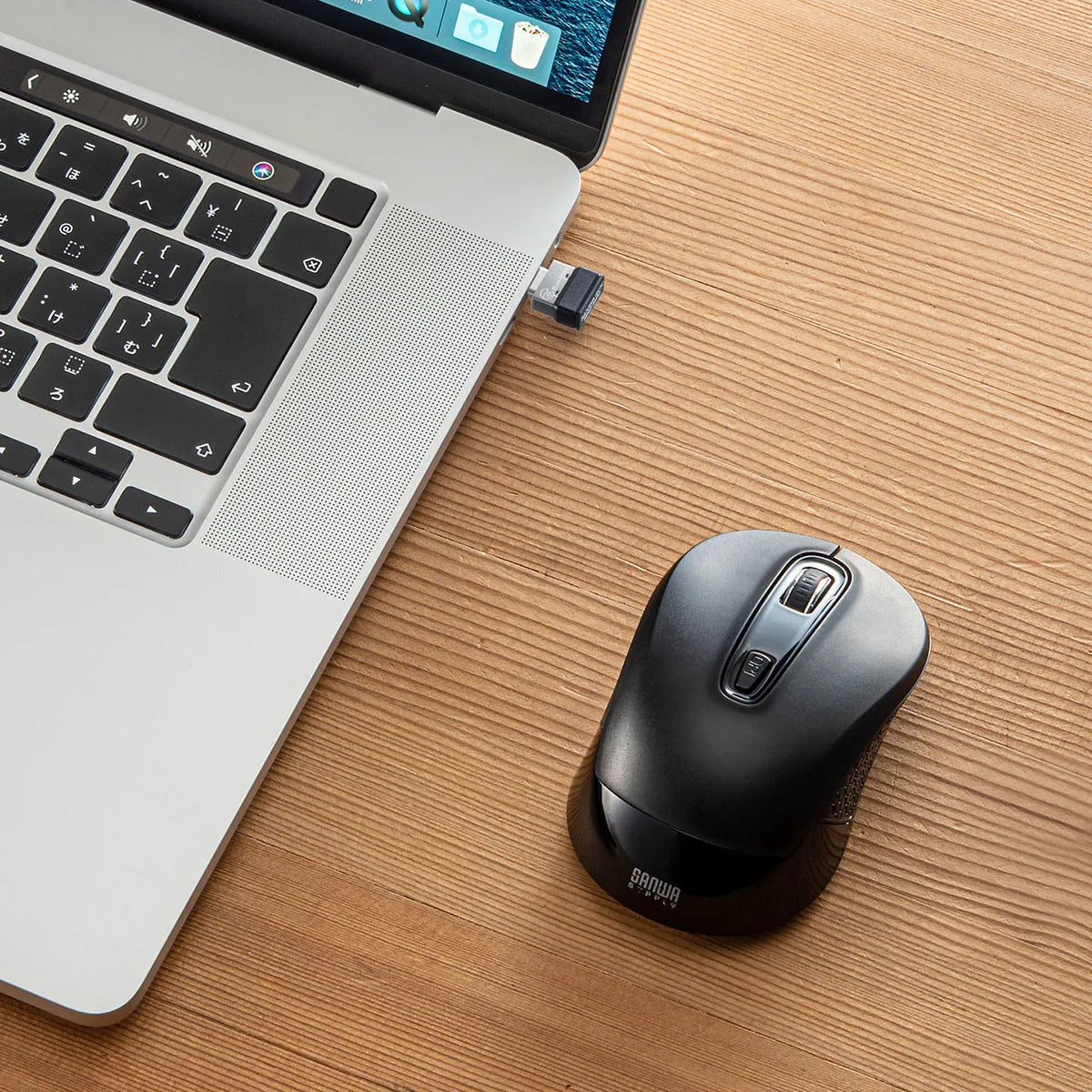 Wireless Type-C Blue LED Mouse MA-WBLC41BK