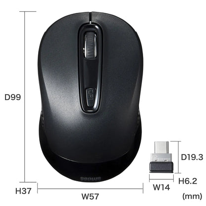 Wireless Type-C Blue LED Mouse MA-WBLC41BK