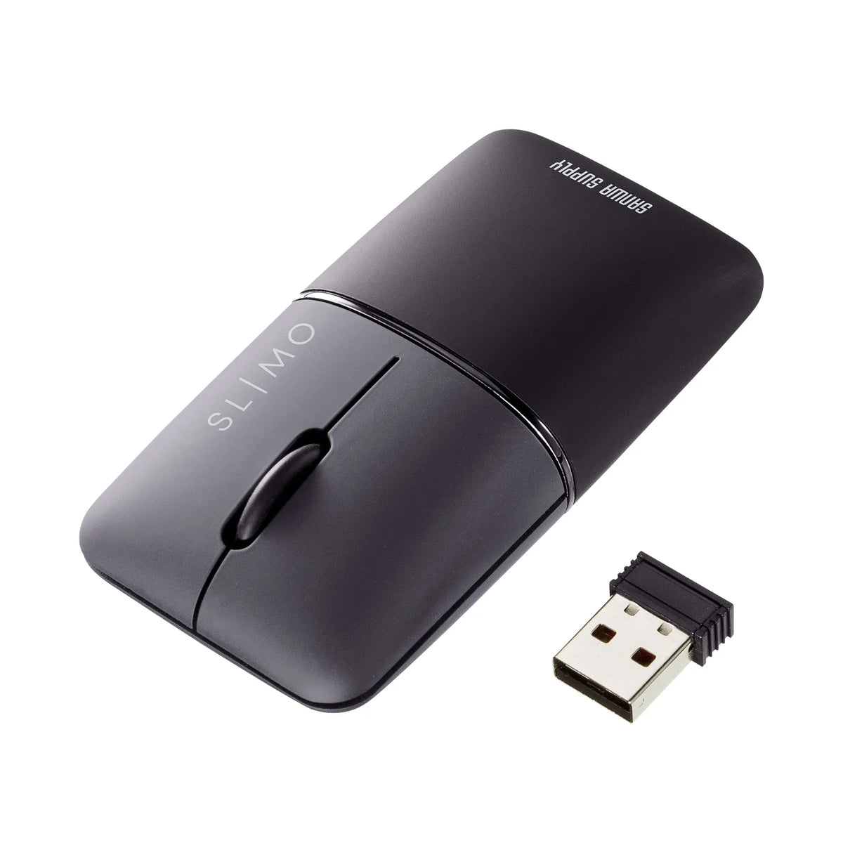 静音ワイヤレスブルーLEDマウス SLIMO （充電式・USB A） MA-WBS310BK