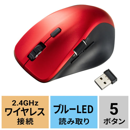 Silent Wireless Mouse (with side scroll wheel, 5 buttons) MA-WBS524R