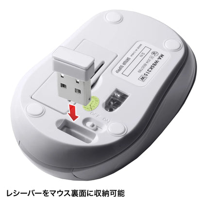 Antibacterial, silent wireless blue LED mouse MA-WBSK315W