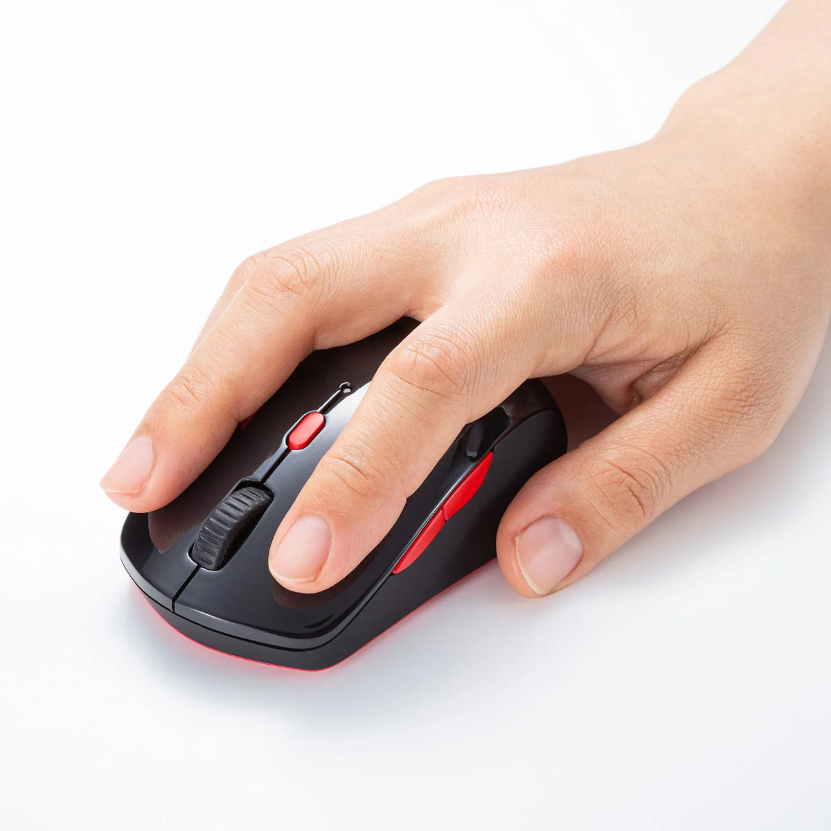 Silent Wireless Blue LED Combo Mouse (Black x Red) MA-WBTBL193BKR