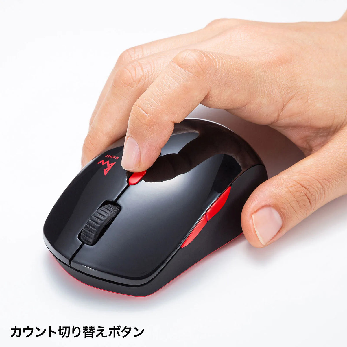 Silent Wireless Blue LED Combo Mouse (Black x Red) MA-WBTBL193BKR