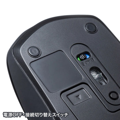 静音ワイヤレスブルーLEDコンボマウス（ブラック） MA-WBTBL193BK