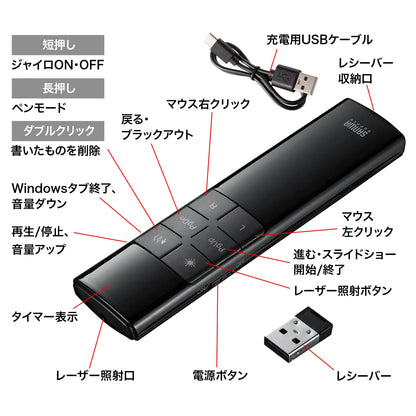 Presentation mouse with timer MA-WPR14BKN