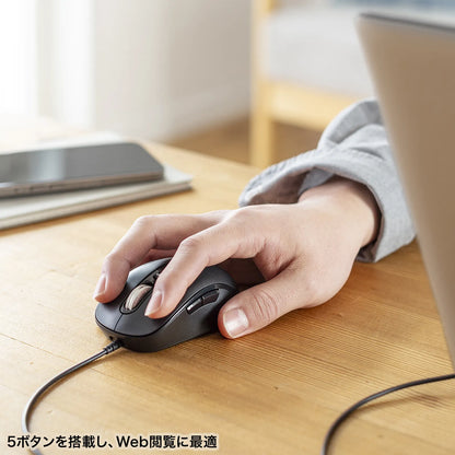 Silent wired mouse (tilt wheel, high-speed scrolling) MA-YBS531BK