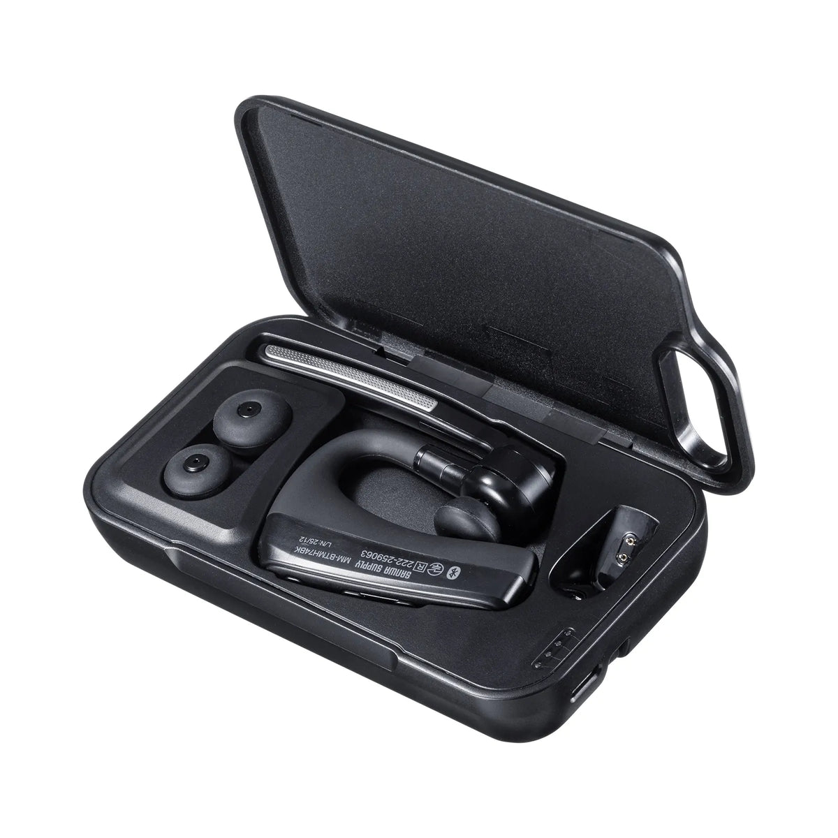 Bluetoothヘッドセット（充電ケース付き） MM-BTMH74BK