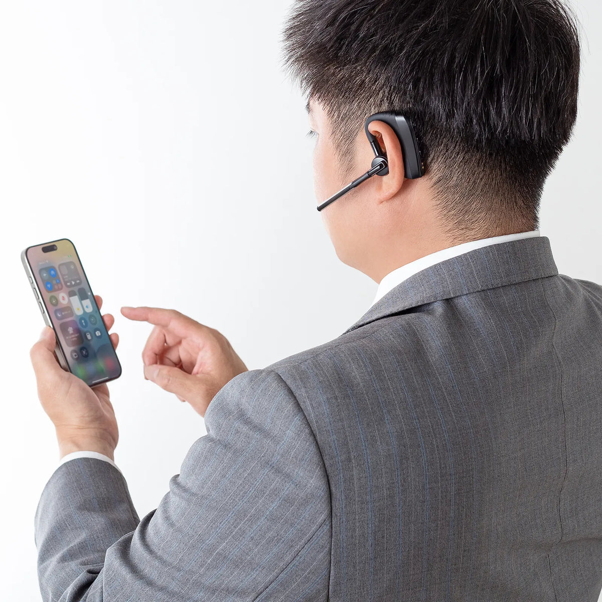 Bluetoothヘッドセット（充電ケース付き） MM-BTMH74BK