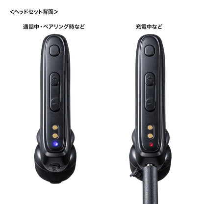Bluetoothヘッドセット（充電ケース付き） MM-BTMH74BK