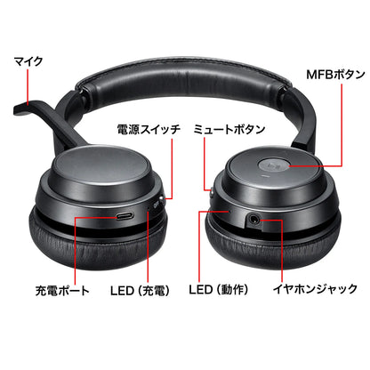 Bluetooth headset (dual-ear type, unidirectional) MM-BTSH62BK