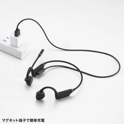 Bluetooth骨伝導ヘッドセット MM-BTSH69BK
