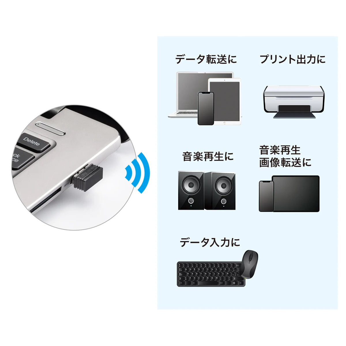 Bluetooth 5.0 USBアダプタ(class1) MM-BTUD47