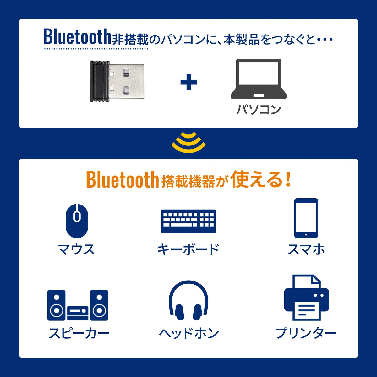 Bluetooth 5.0 USBアダプタ(class1) MM-BTUD47
