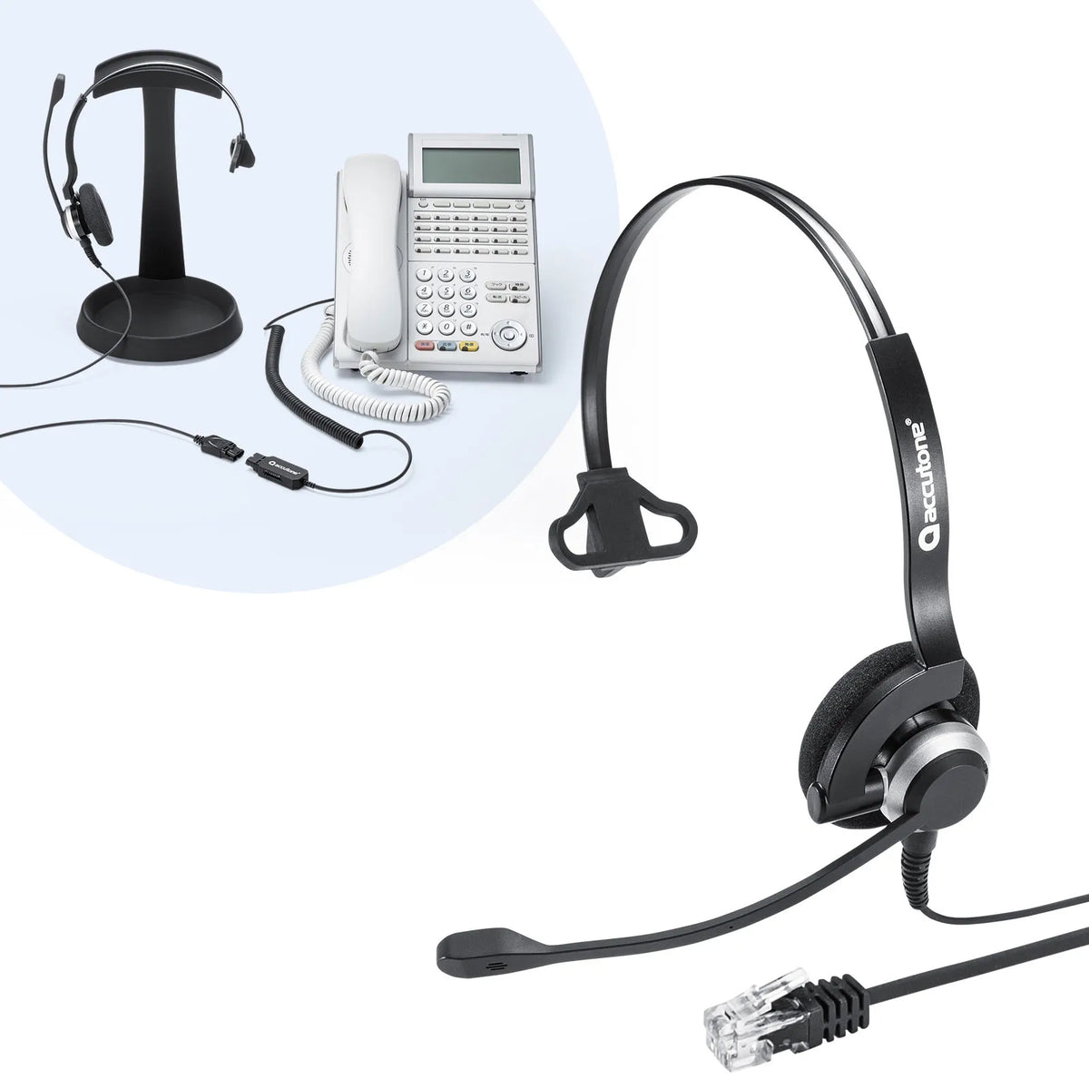 Telephone headset (single ear type) MM-HSRJ03