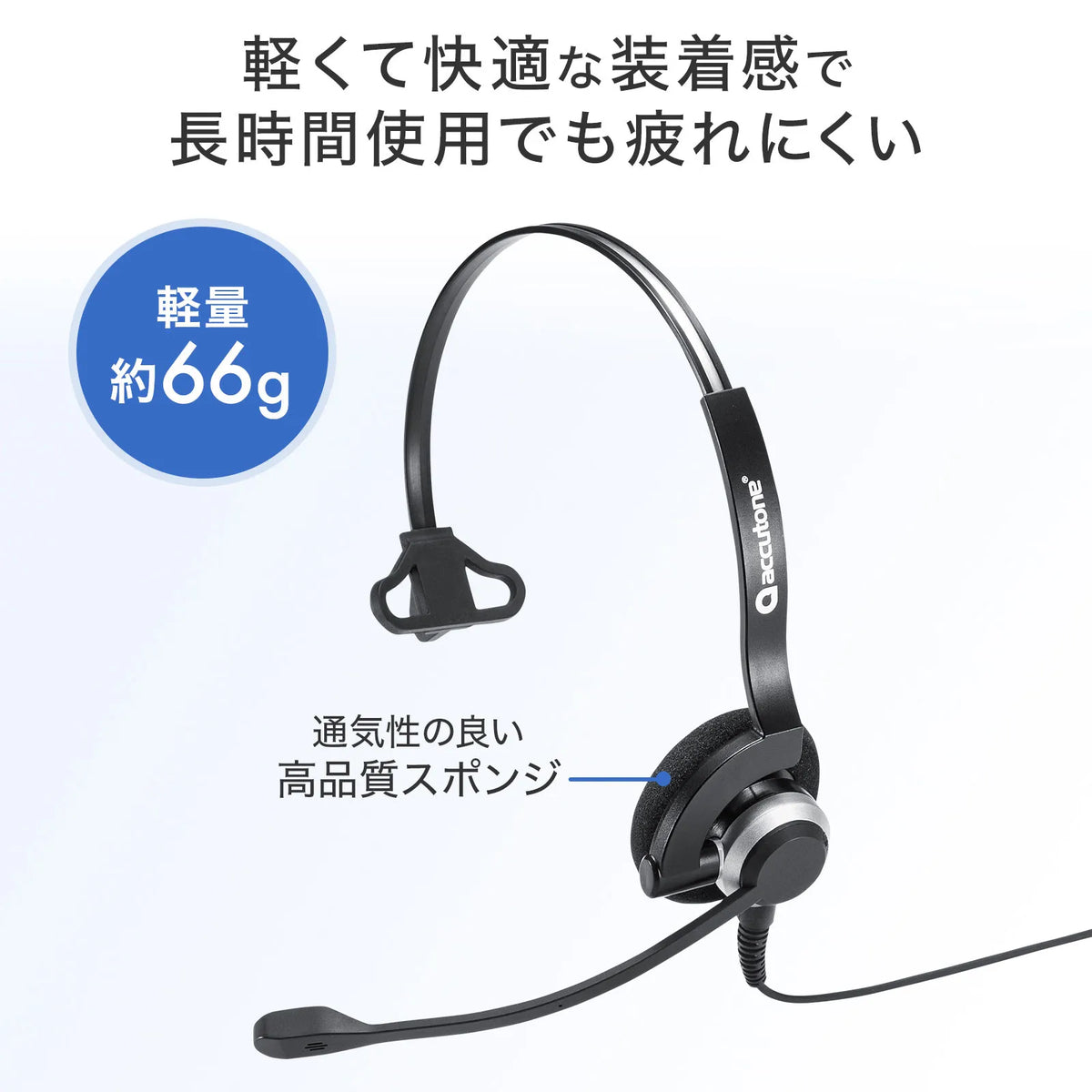 Telephone headset (single ear type) MM-HSRJ03