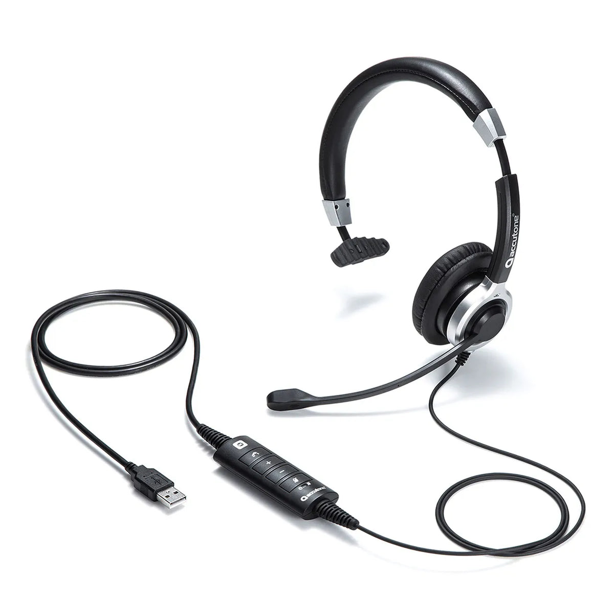 USB headset with noise-canceling microphone MM-HSU14ANC