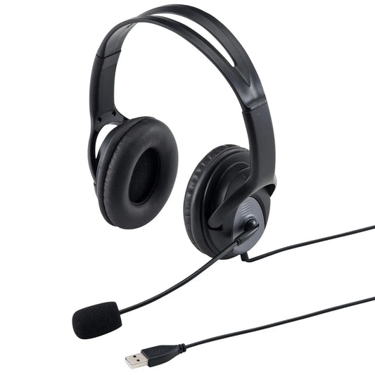 USBヘッドセット MM-HSUSB17BK