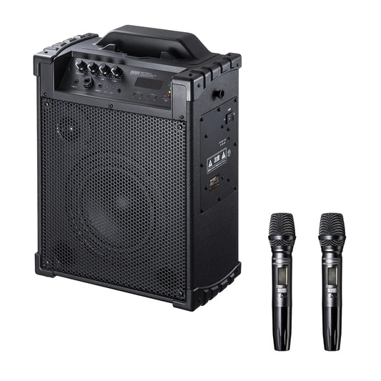 Wireless microphone speaker (built-in battery, supports 2 wireless microphones) MM-SPAMP14