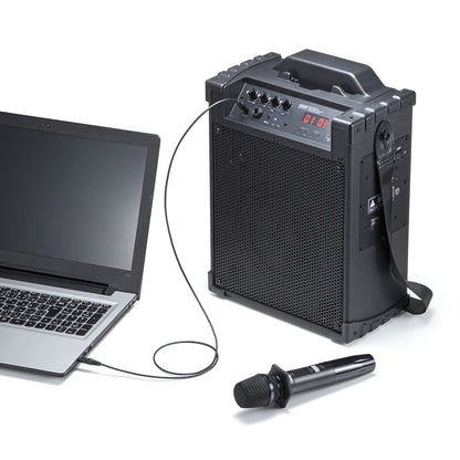 Wireless microphone speaker (built-in battery, supports 2 wireless microphones) MM-SPAMP14