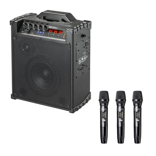 Wireless microphone speaker (built-in battery, supports 3 wireless microphones) MM-SPAMP16