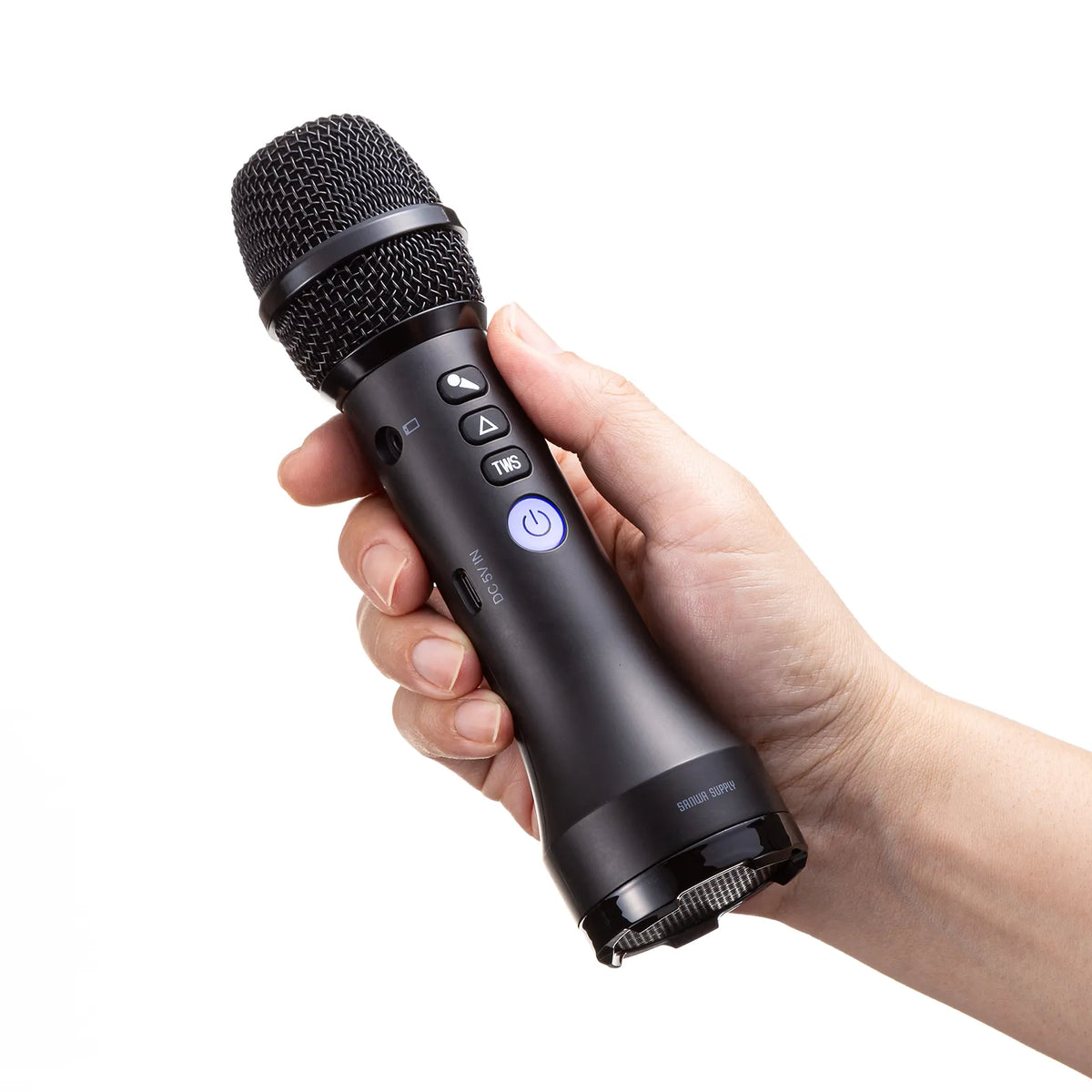 Handheld microphone type portable loudspeaker speaker (Bluetooth compatible, 15W output) MM-SPAMP20