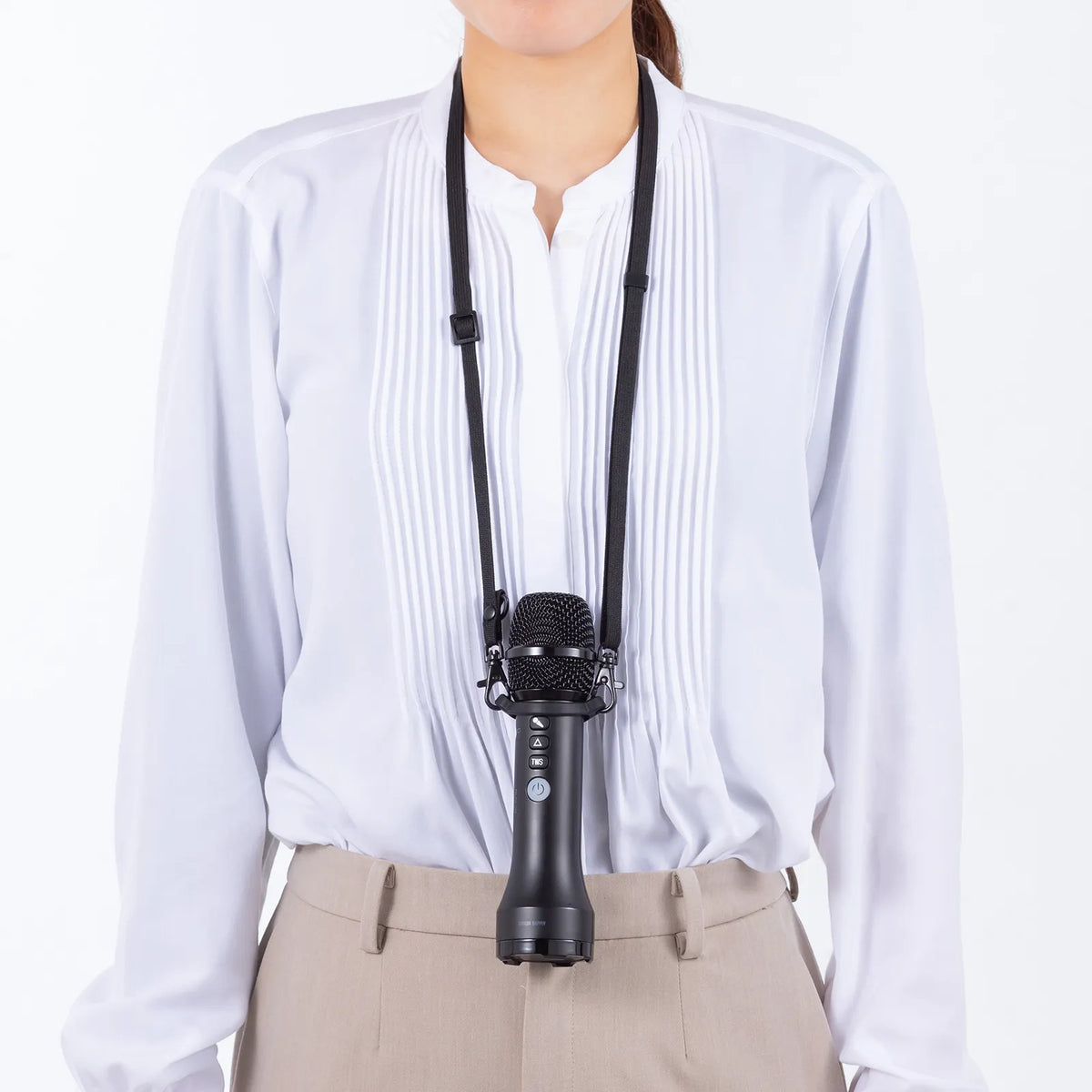 Handheld microphone type portable loudspeaker speaker (Bluetooth compatible, 15W output) MM-SPAMP20