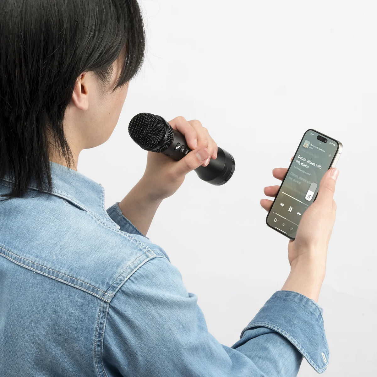 Handheld microphone type portable loudspeaker speaker (Bluetooth compatible, 15W output) MM-SPAMP20